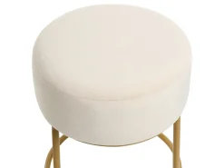 Clearance Beliani Sgabello DELCO Velluto Beige chiaro Beige Oro