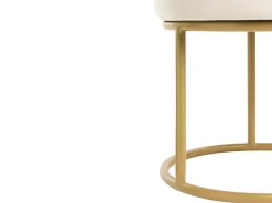 Clearance Beliani Sgabello DELCO Velluto Beige chiaro Beige Oro