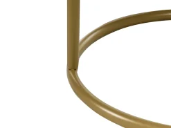 Discount Beliani Sgabello DELCO Velluto Bianco sporco Bianco Oro