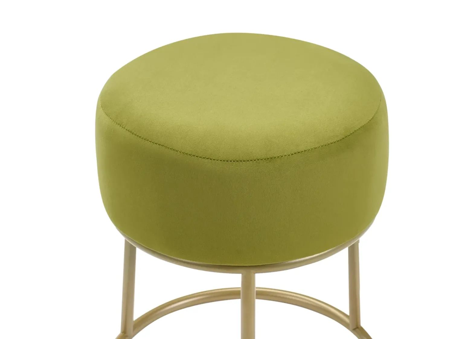 Online Beliani Sgabello DELCO Velluto Verde lime Oro Verde