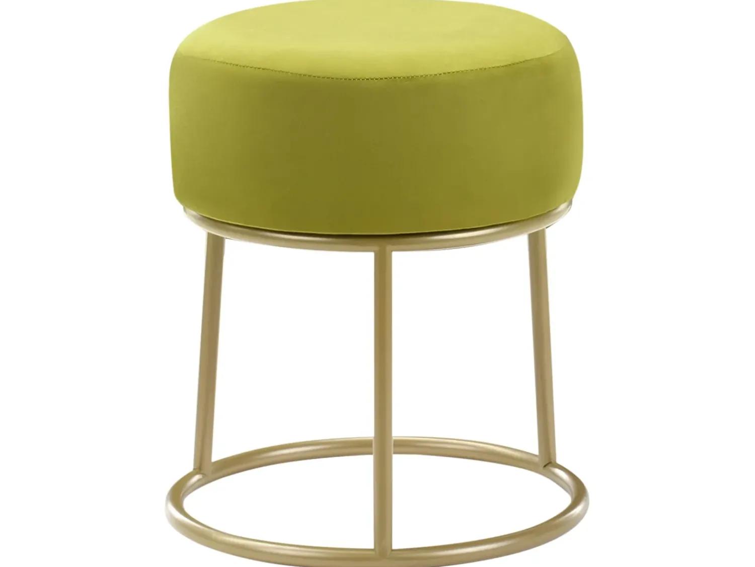 Online Beliani Sgabello DELCO Velluto Verde lime Oro Verde
