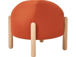 Outlet Beliani Sgabello HELEN Velluto Arancione Arancione Marrone