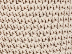 Beliani Sgabello Macramè MARDAN Cotone Beige Beige Marrone