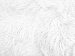 Hot Beliani Sgabello MANHATTAN Finta pelliccia Bianco Bianco Oro