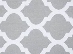 Online Beliani Sgabello MANTEO Cotone Grigio chiaro Bianco Marrone Grigio