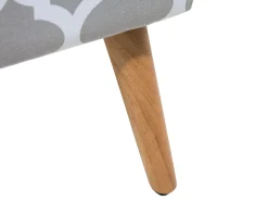 Online Beliani Sgabello MANTEO Cotone Grigio chiaro Bianco Marrone Grigio