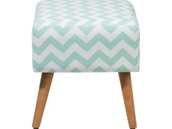 Sale Beliani Sgabello MANTEO Cotone Verde menta Bianco Marrone Verde