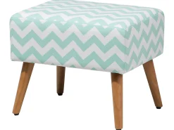 Sale Beliani Sgabello MANTEO Cotone Verde menta Bianco Marrone Verde