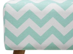 Sale Beliani Sgabello MANTEO Cotone Verde menta Bianco Marrone Verde