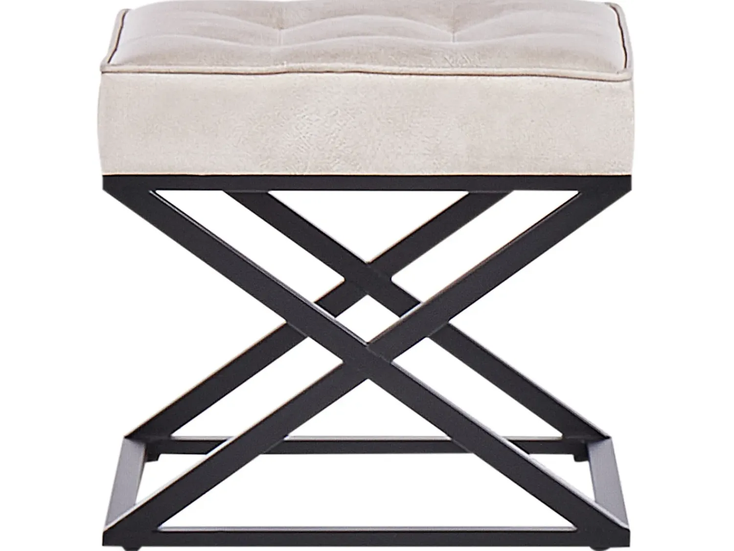 Outlet Beliani Sgabello MURDO Pelle sintetica Beige Beige Nero