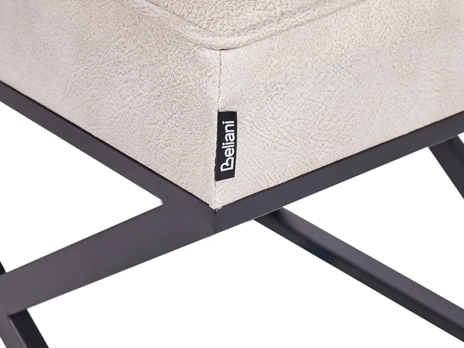 Outlet Beliani Sgabello MURDO Pelle sintetica Beige Beige Nero