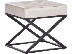 Outlet Beliani Sgabello MURDO Pelle sintetica Beige Beige Nero