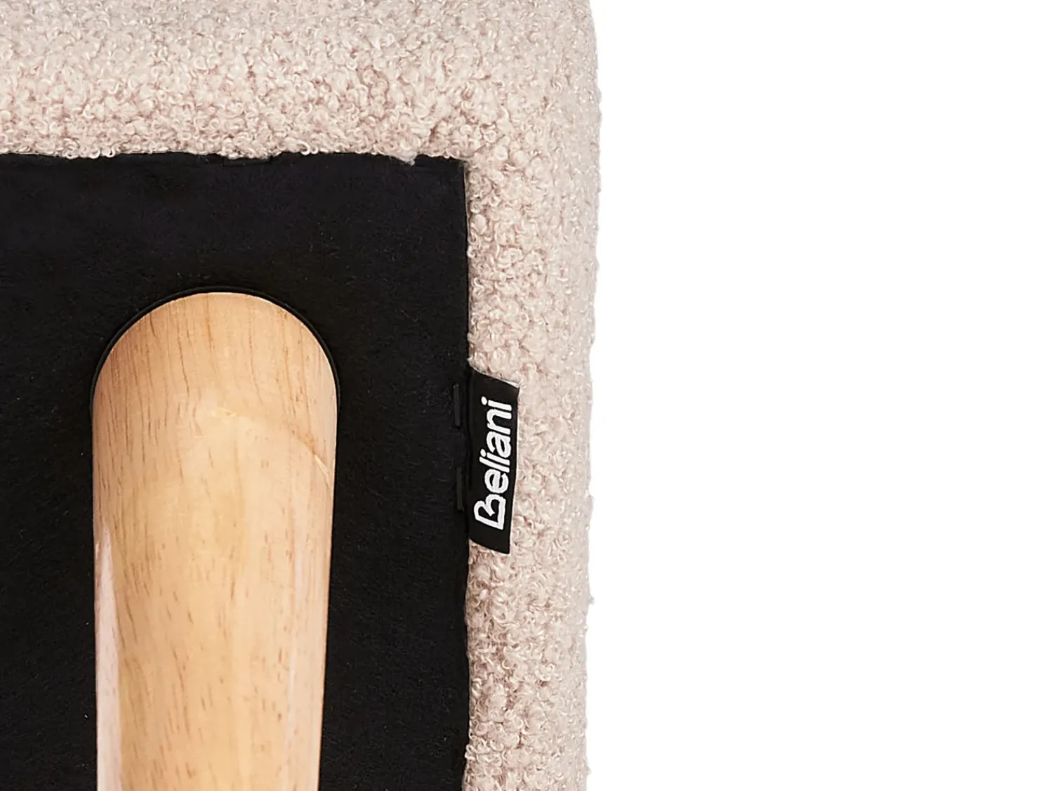Best Beliani Sgabello TAKOMA Bouclé Beige chiaro Beige Marrone