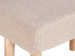 Best Beliani Sgabello TAKOMA Bouclé Beige chiaro Beige Marrone