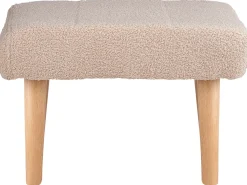 Best Beliani Sgabello TAKOMA Bouclé Beige chiaro Beige Marrone