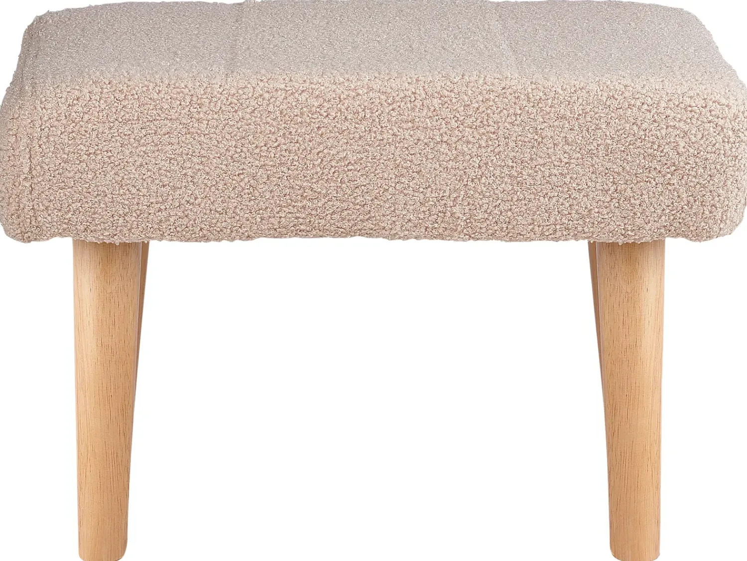 Best Beliani Sgabello TAKOMA Bouclé Beige chiaro Beige Marrone