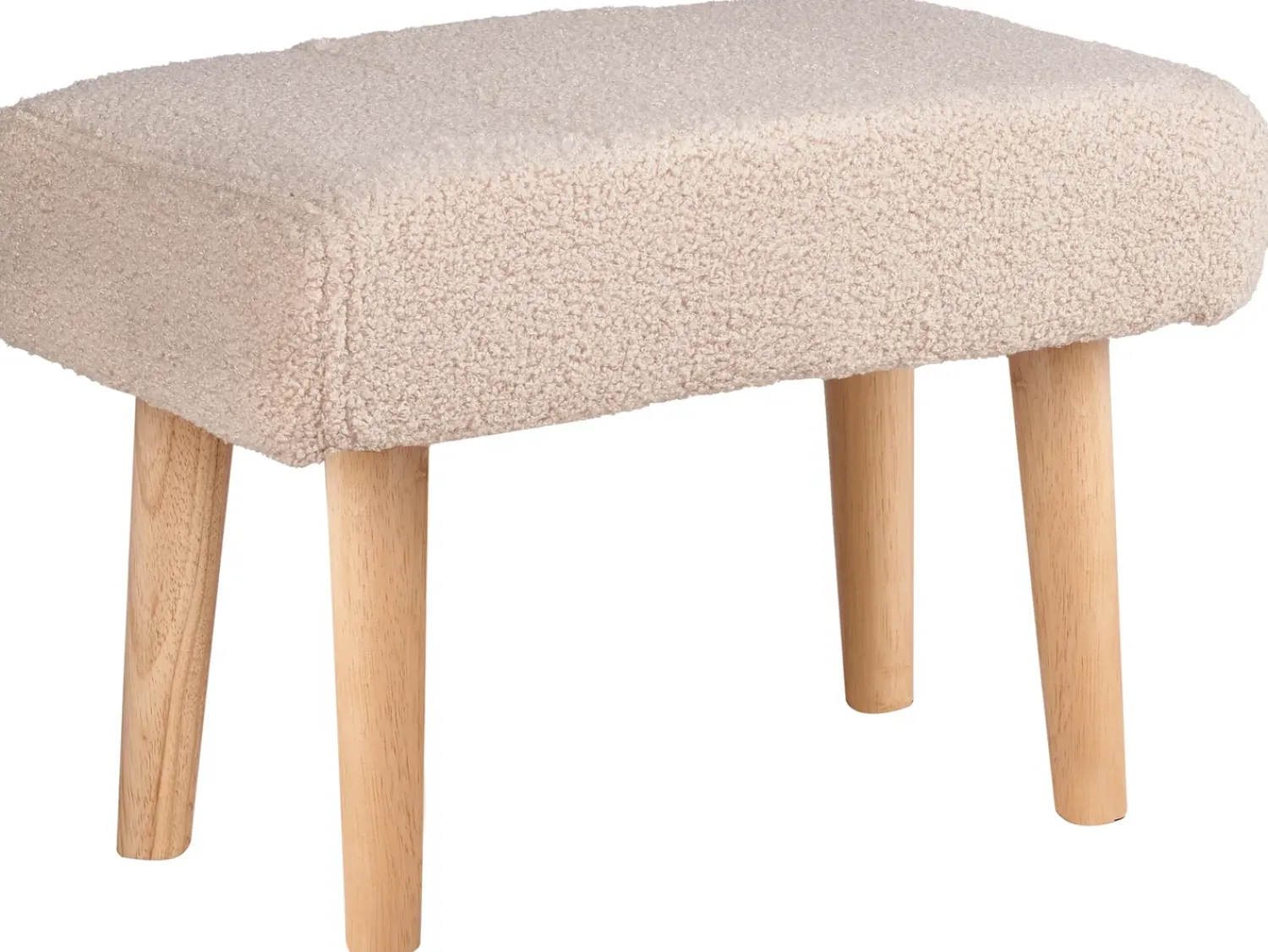 Best Beliani Sgabello TAKOMA Bouclé Beige chiaro Beige Marrone
