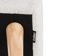 Discount Beliani Sgabello TAKOMA Bouclé Bianco Bianco Marrone