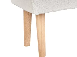 Discount Beliani Sgabello TAKOMA Bouclé Bianco Bianco Marrone