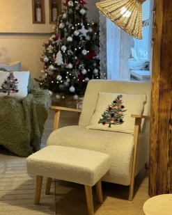 Discount Beliani Sgabello TAKOMA Bouclé Bianco Bianco Marrone