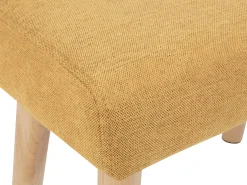 Hot Beliani Sgabello TAKOMA II Tessuto Giallo Giallo Marrone