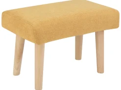Hot Beliani Sgabello TAKOMA II Tessuto Giallo Giallo Marrone