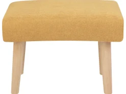 Hot Beliani Sgabello TAKOMA II Tessuto Giallo Giallo Marrone