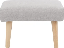 Discount Beliani Sgabello TAKOMA II Tessuto Grigio chiaro Marrone Grigio