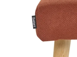 Clearance Beliani Sgabello TAKOMA Tessuto Arancione Marrone Rosso