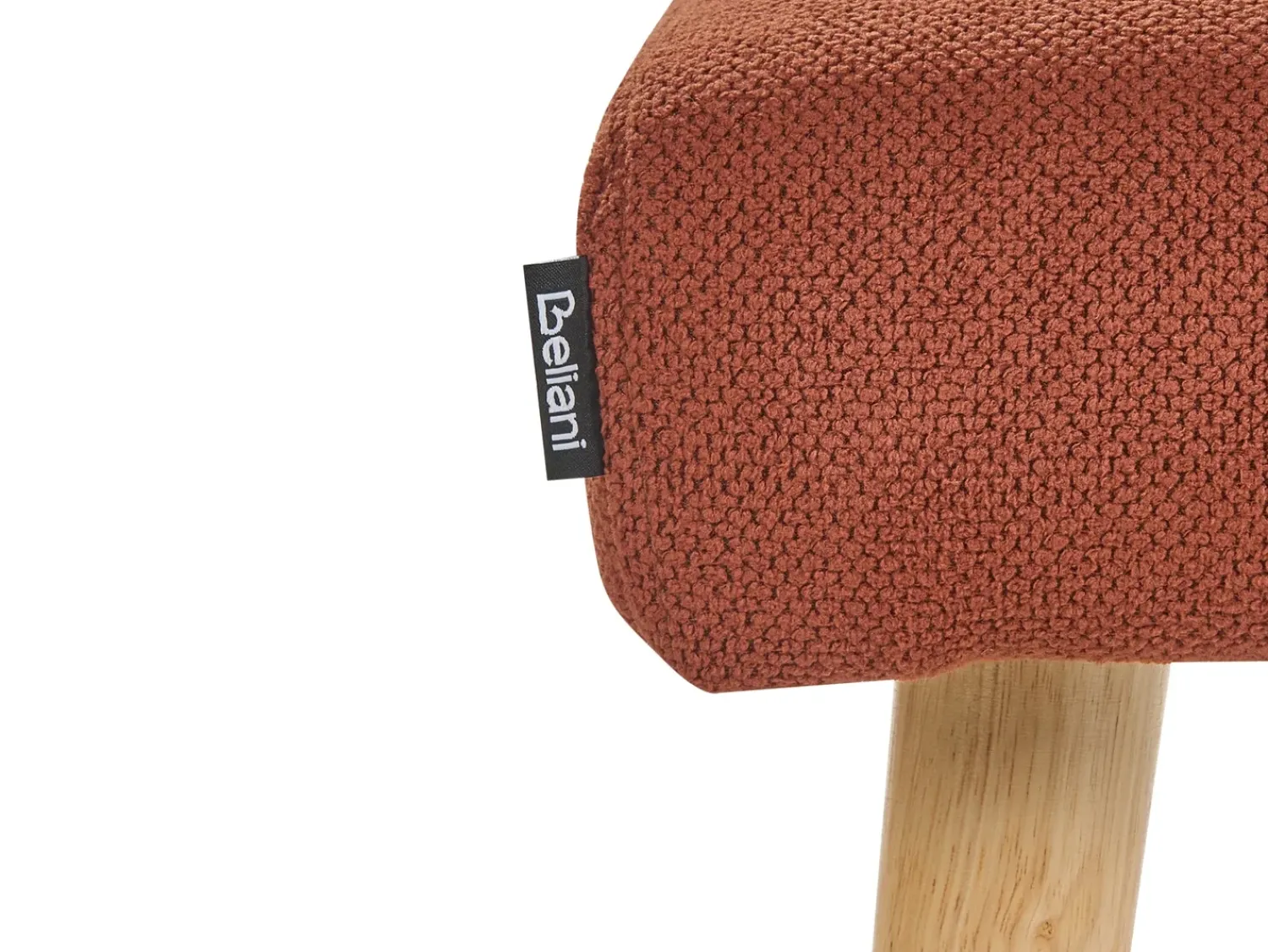 Clearance Beliani Sgabello TAKOMA Tessuto Arancione Marrone Rosso