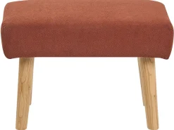 Clearance Beliani Sgabello TAKOMA Tessuto Arancione Marrone Rosso