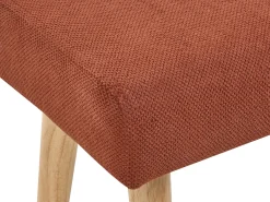 Clearance Beliani Sgabello TAKOMA Tessuto Arancione Marrone Rosso