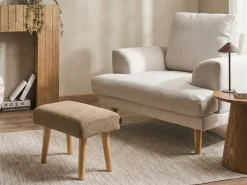 New Beliani Sgabello TAKOMA Tessuto Marrone