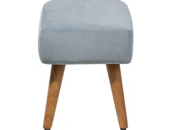Discount Beliani Sgabello TAKOMA Velluto Grigio Marrone Grigio