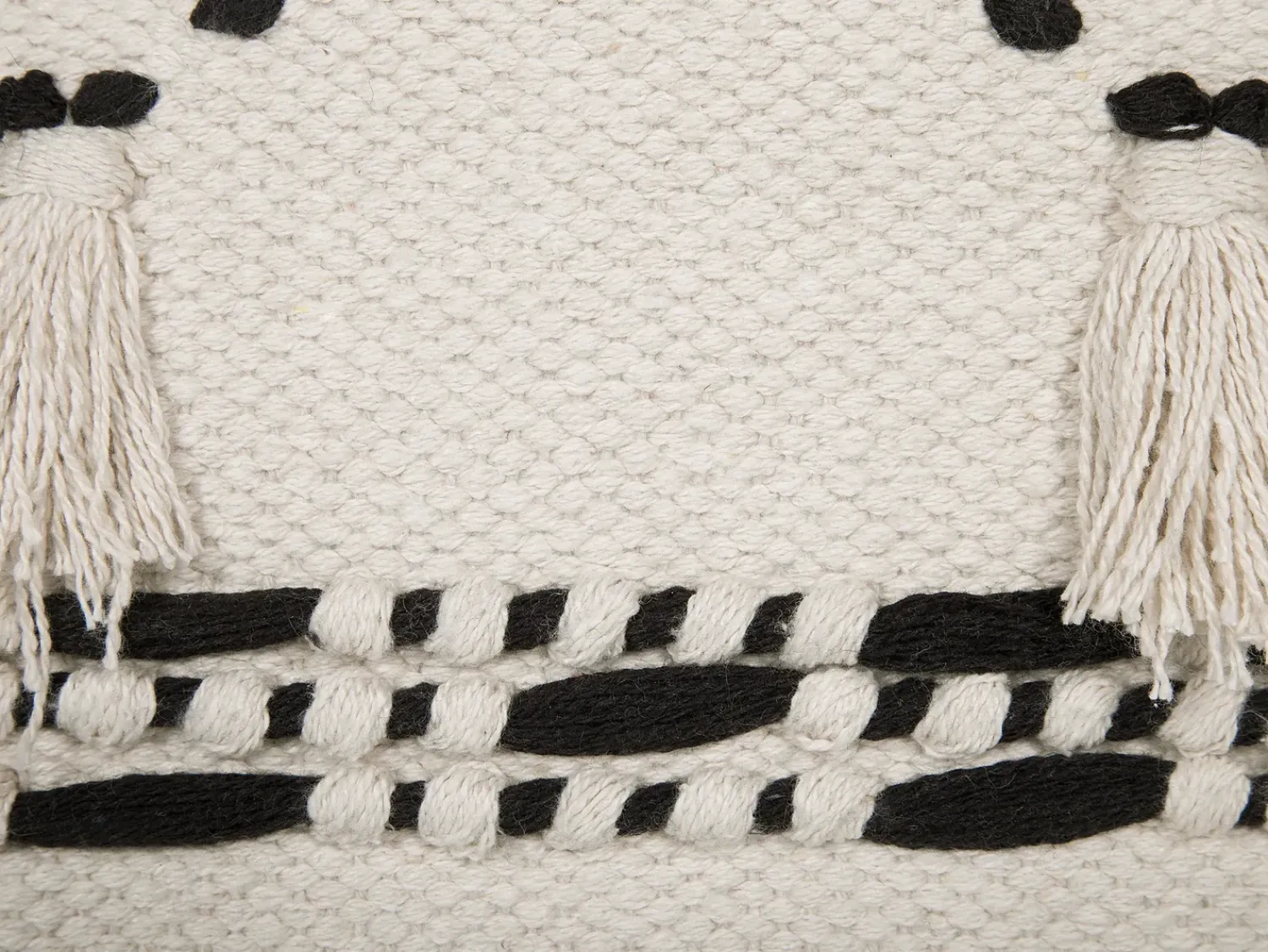 New Beliani THONDI Cotone Beige Beige Nero