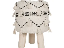 New Beliani THONDI Cotone Beige Beige Nero