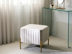 Best Beliani UTAH Velluto Bianco sporco Bianco Oro