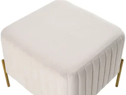 Best Beliani UTAH Velluto Bianco sporco Bianco Oro