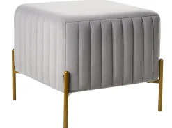 Beliani UTAH Velluto Grigio Oro Grigio