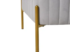 Beliani UTAH Velluto Grigio Oro Grigio