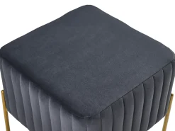 Outlet Beliani UTAH Velluto Nero Oro Nero