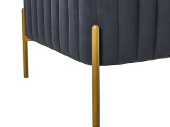 Outlet Beliani UTAH Velluto Nero Oro Nero