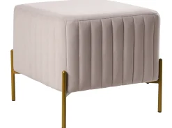 Hot Beliani UTAH Velluto Tortora Beige Oro
