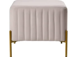Hot Beliani UTAH Velluto Tortora Beige Oro