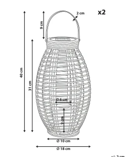 Clearance Beliani SHANGANI 40 cm Naturale
