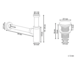 Sifone per lavabo con scarico Click Clack MAFREDI Ottone Nero