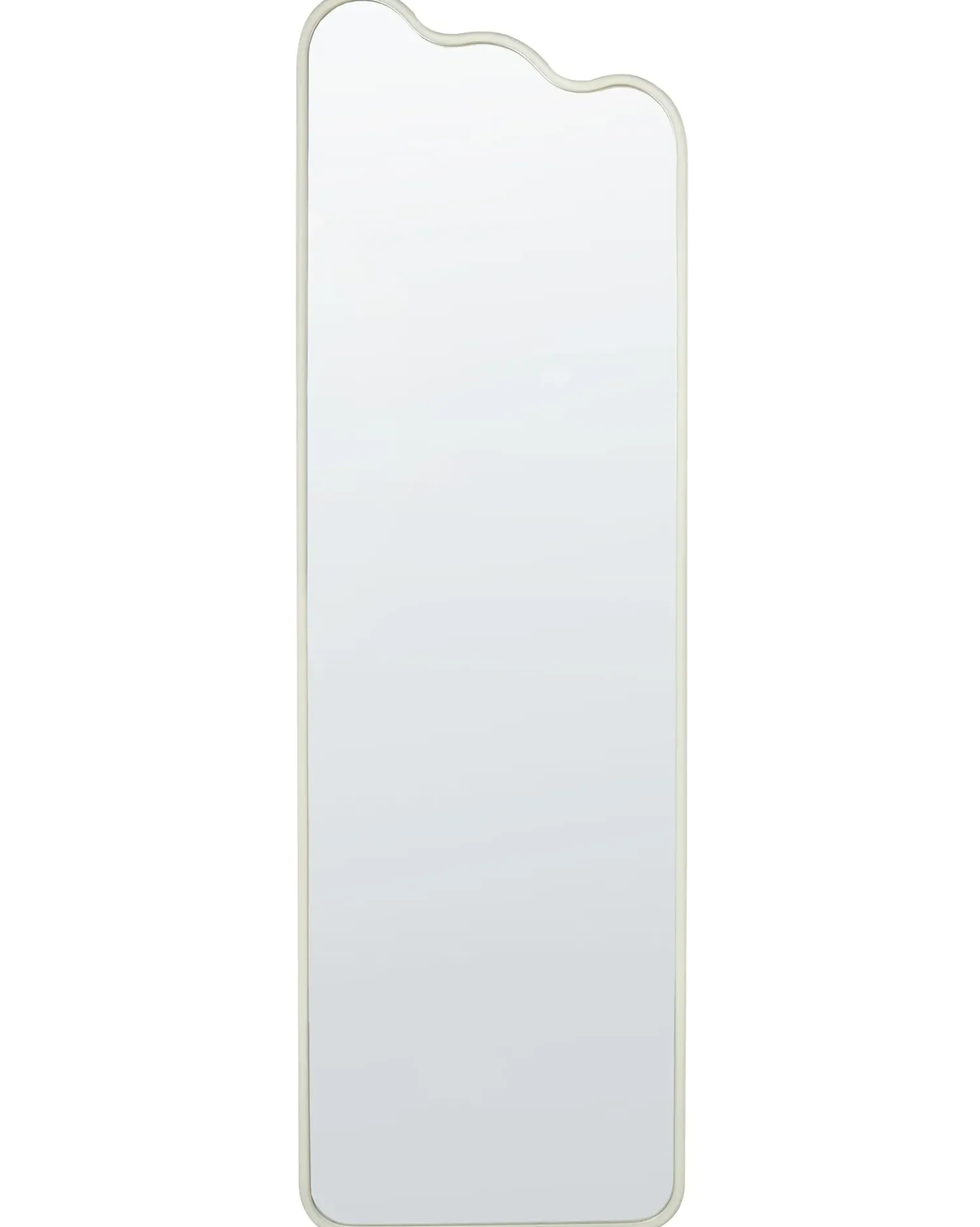 Outlet Beliani Specchio ABZAC 45 cm 145 cm Metallo sporco Bianco