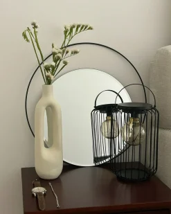 Best Beliani Specchio AGDE 50 cm 50 cm Metallo Nero
