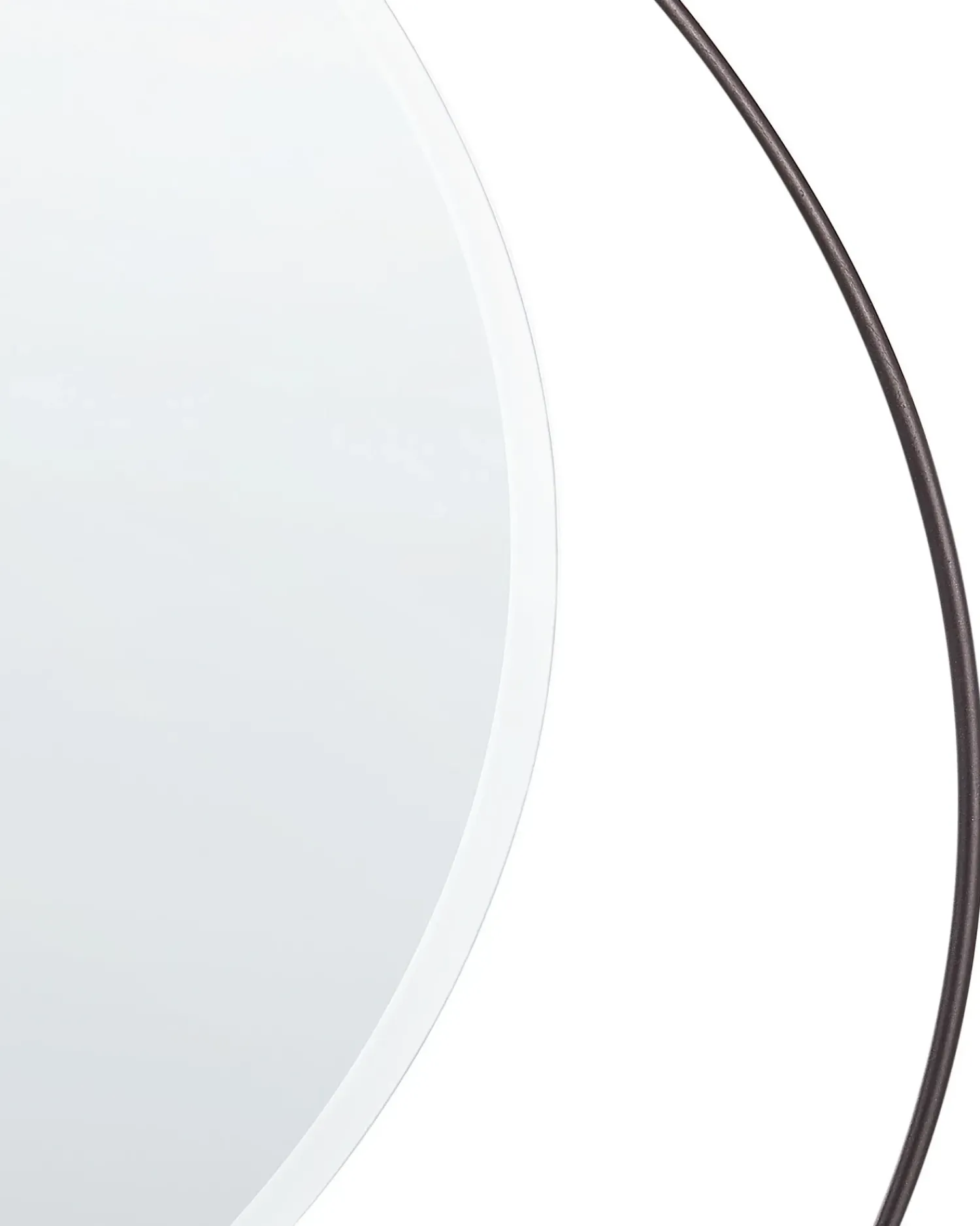 Best Beliani Specchio AGDE 50 cm 50 cm Metallo Nero