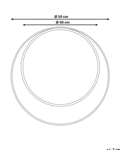 Best Beliani Specchio AGDE 50 cm 50 cm Metallo Nero